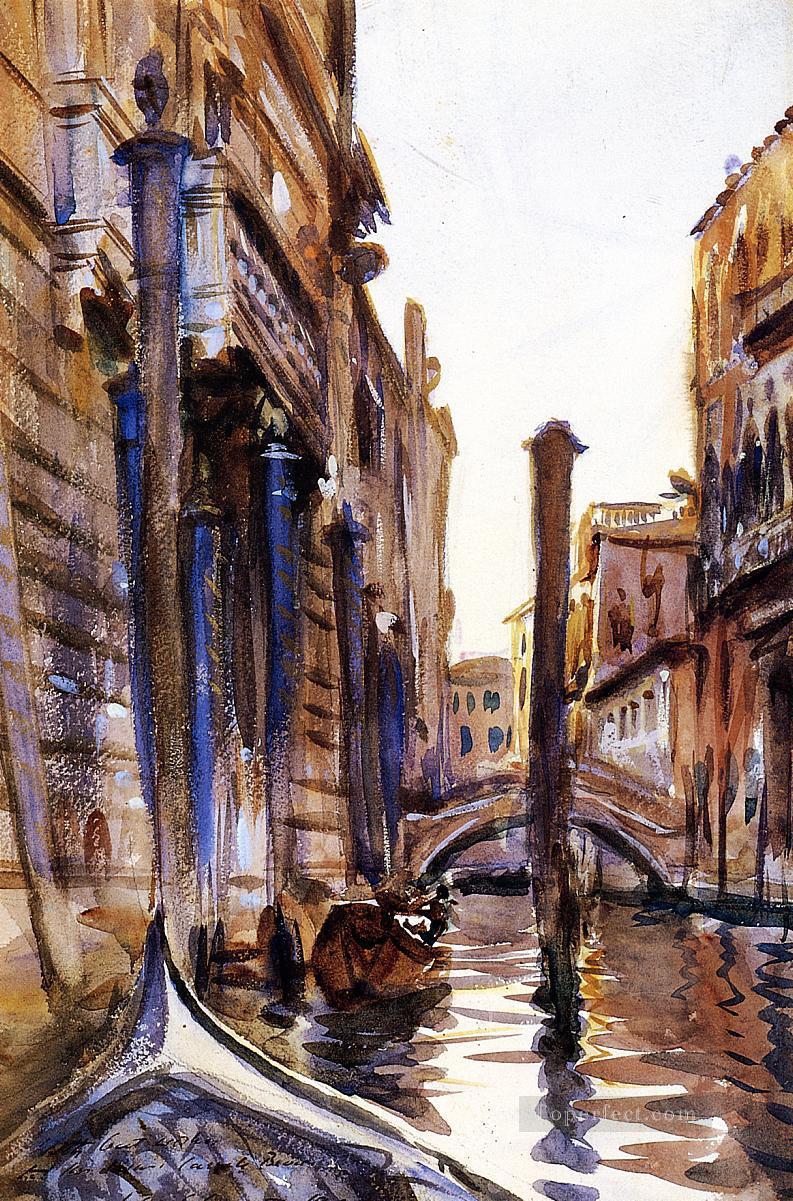 Side Canal in Venice John Singer Sargent Oil Paintings